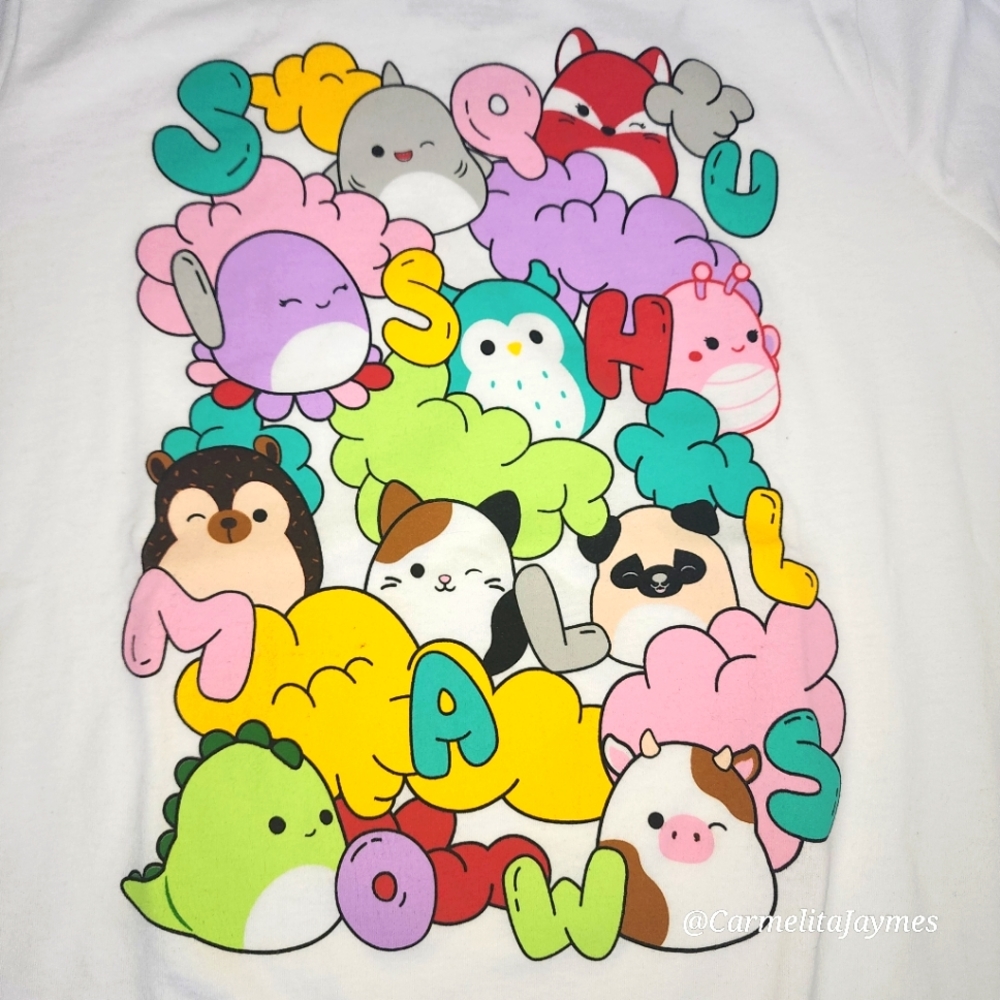 Official Squishmallows 👕 Kids T-shirt White Short Sleeve with Squishmallows!!